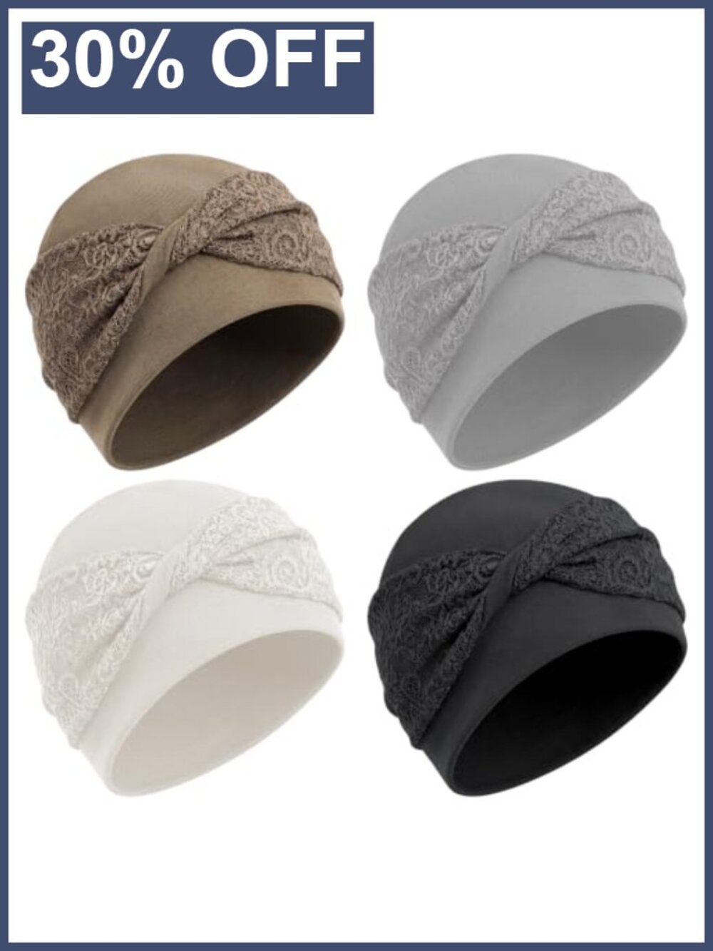 Milk Silk Knot Turban Headwrap for Chemo Hair Loss, Stretchy Beanie